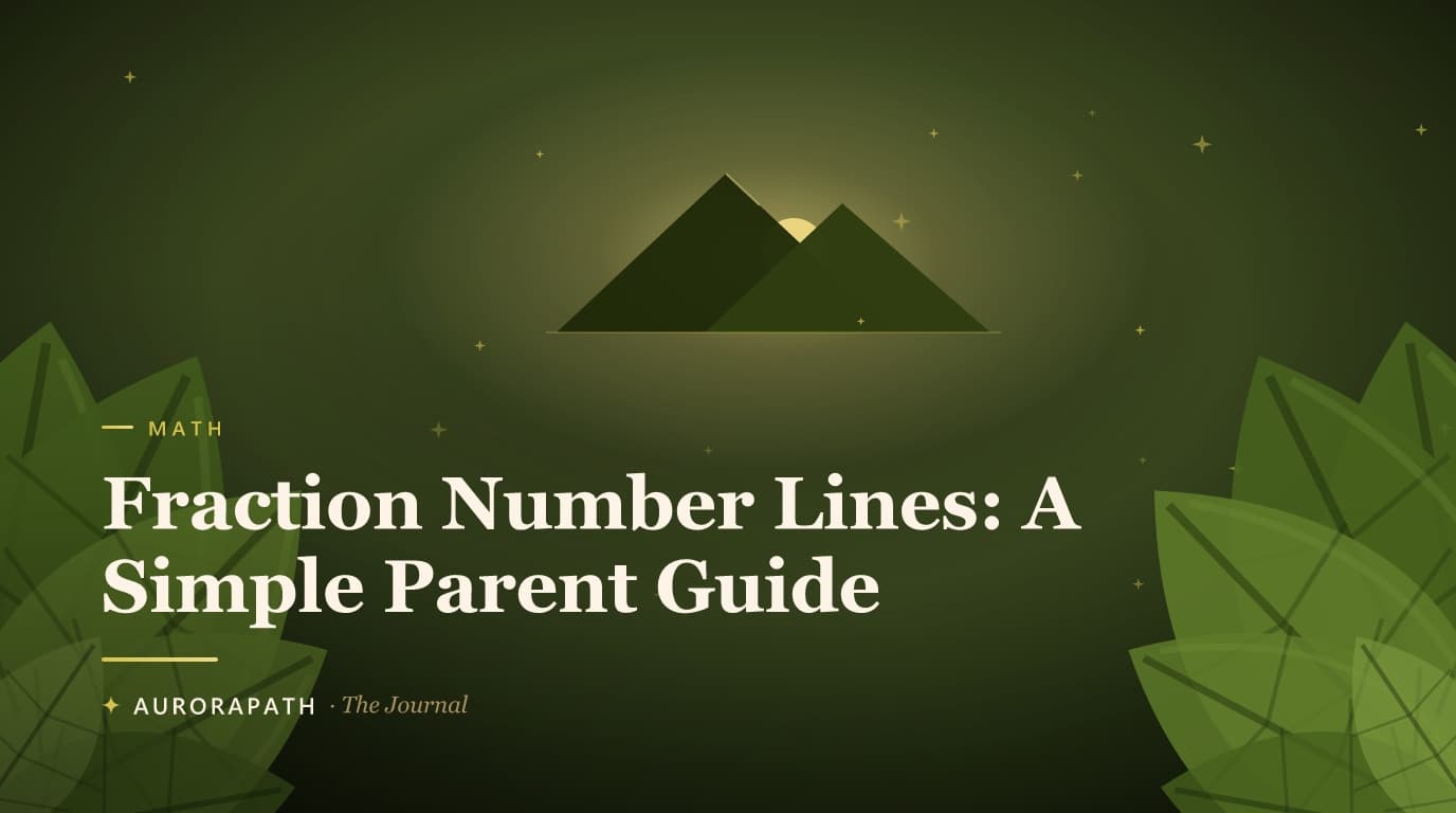 Cover illustration for Fraction Number Lines: A Simple Parent Guide