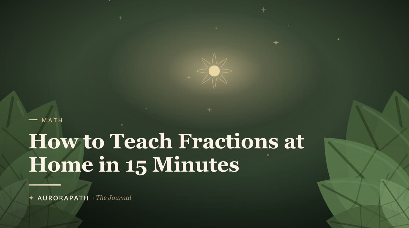 Cover illustration for How to Teach Fractions at Home in 15 Minutes