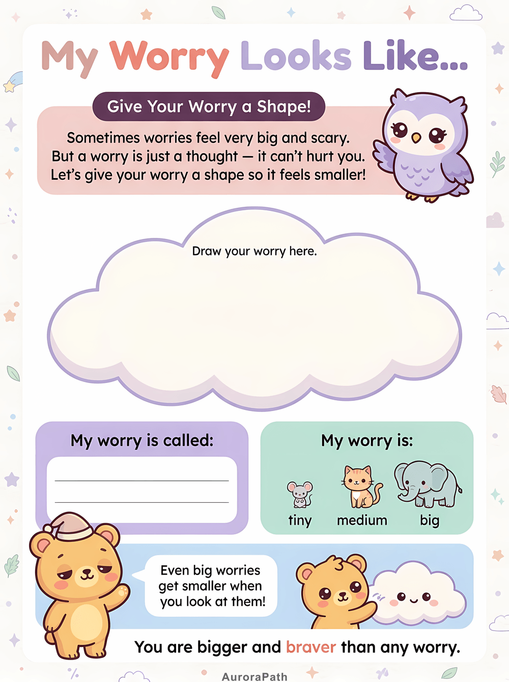 Bedtime Buddy worksheet 4