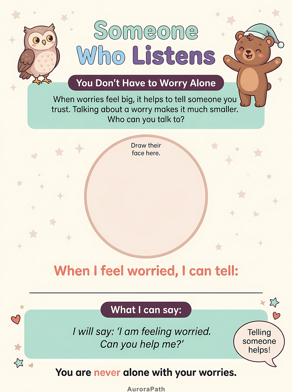 Bedtime Buddy worksheet preview 5