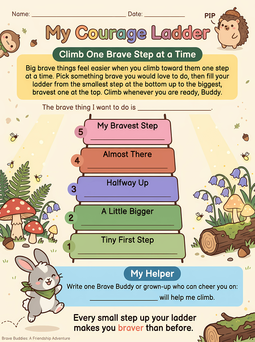 Brave Buddies: A Friendship Adventure worksheet 2