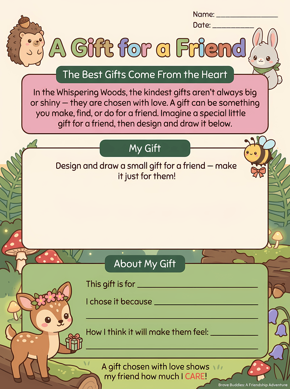 Brave Buddies: A Friendship Adventure worksheet 4