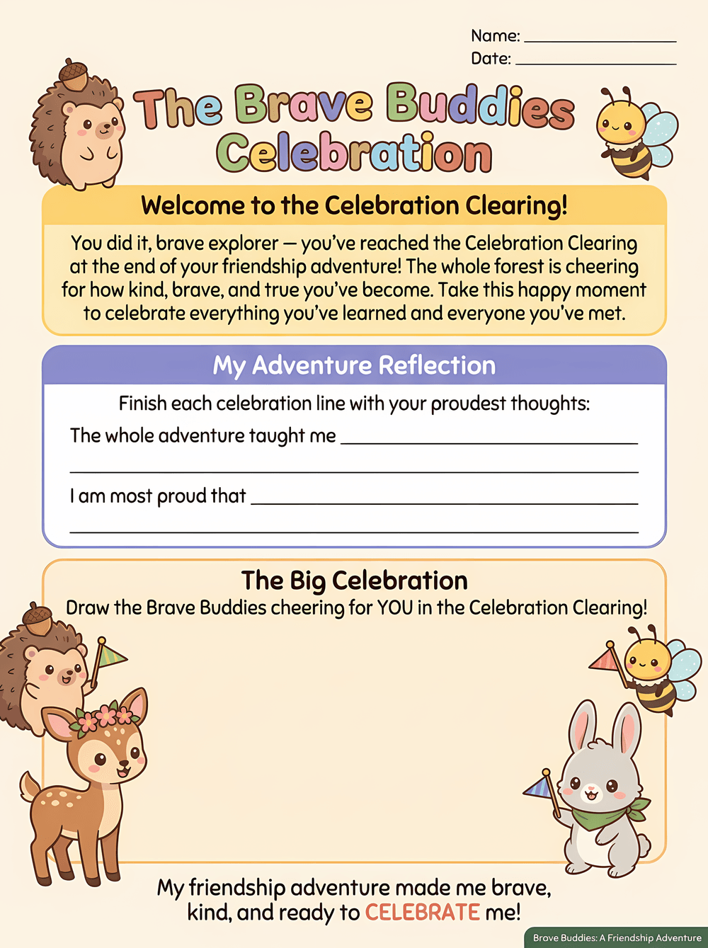 Brave Buddies: A Friendship Adventure worksheet preview 7