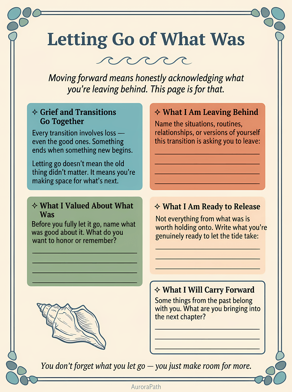 Mindful Transitions worksheet preview 5