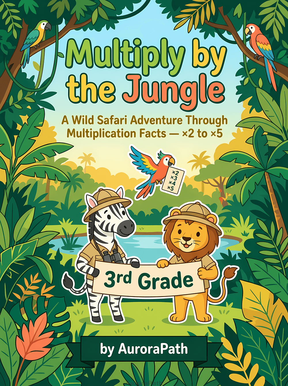 Multiply by the Jungle — 3rd Grade ×2 to ×5 Times Tables cover